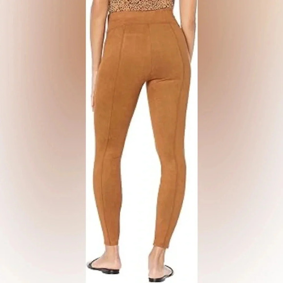 SPANX Rich Caramel High Waist Faux Suede Leggings, XS - Picture 3 of 7